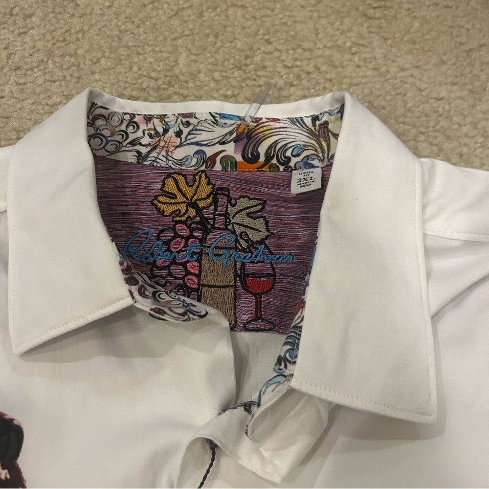 NWT Robert Graham Pinot Noir long-sleeve button-down shirt - Picture 10 of 10